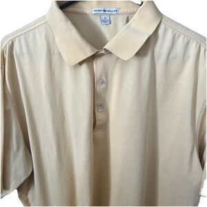 Peter Millar Golf Polo Shirt Mens XL Yellow Sunshine‎ Athletic RN100308
